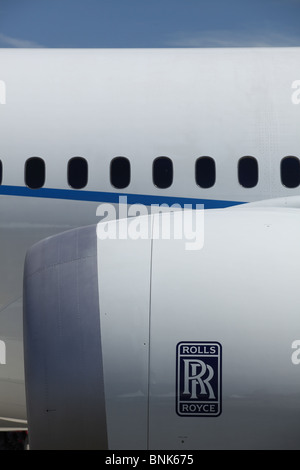 Nahaufnahme der Rumpf der Boeing 787 Dreamliner Stockfoto