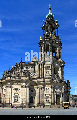 Katholische Hofkirche, Dom, erbaut 1739 1751 im Barockstil, Deutschland, Sachsen, Dresden Stockfoto