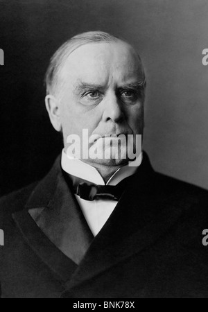 Porträt-Foto-1900 von William McKinley Jr. (1843-1901) - der 25. US-Präsident (1897-1901) + die dritte ermordet werden. Stockfoto