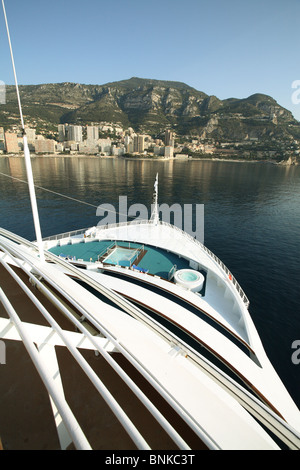 "Sea Princess" Passagierschiff liegen vor Anker vor Monte Carlo Monaco Stockfoto