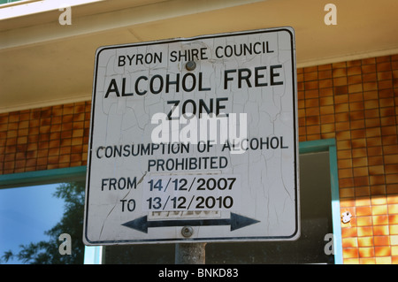 Kein Parkplatz Schilder, Byron Bay, New South Wales, Australien. Stockfoto