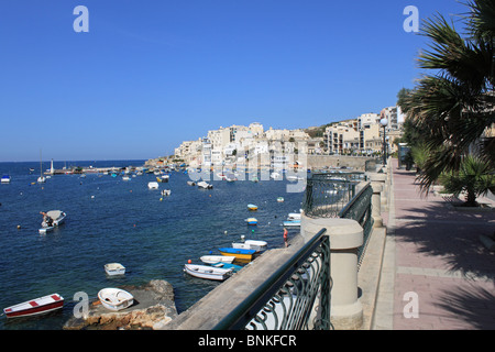 Xemxija Hafen, St. Pauls, Buġibba, St Pauls Bay, North Malta, Mittelmeer, Europa Stockfoto