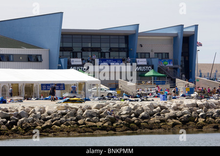 Weymouth und Portland national sailing Academy Veranstaltungsort für die Olympischen Spiele 2012 Dorset England uk gb Stockfoto