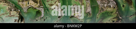 Luftbildkarte Draufsicht Summerland Ladestock Cudjoe Little Torch Key Florida keys Stockfoto