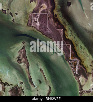 Luftbildkarte Blick oben große Torch Key Florida keys Stockfoto