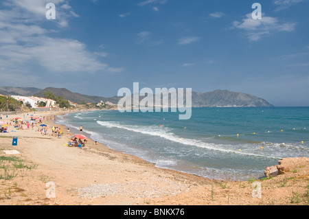 Der Strand von Isla Plana, Cartagena in der Region Murcia, Süd-Ost-Spanien Stockfoto