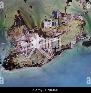 Luftbildkarte Blick über Florida Keys Key West Naval Air Station NAS Boca Chica Stockfoto