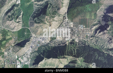 Luftbildkarte anzeigen Jackson Wyoming Stockfoto