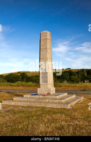 Krieg-Denkmal, Slapton Sands, Devon. Das Denkmal erinnert an den d-Day Landungen von Weltkrieg zwei. Stockfoto