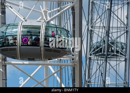 London Eye (Millennium Wheel) Hülsen. London. Großbritannien Stockfoto