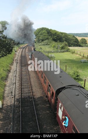 Dampfzug Ring Haw 0-6-0ST 1982 von Hunslet gebaut Stockfoto