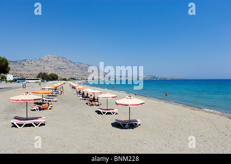 Strand von Lardos, in der Nähe von Lindos, Lardos Bay, Rhodos, Griechenland Stockfoto