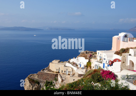 Häuser und Gebäude, Oia, Santorin, Griechenland Stockfoto