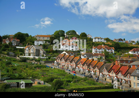 Gemeinsamen Lane in Bier, Devon, England, UK Stockfoto