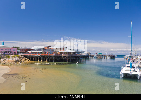 Historische Fishermans Wharf Einkaufs- und Restaurant-Bereich in Monterey, California Stockfoto