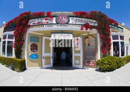 Historischen Cannery Row, Einkaufsmöglichkeiten, Restaurants und Entertainment-Bereich in Monterey, California Stockfoto