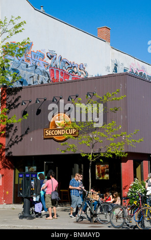 Coffee-Shop Mont Royal Avenue Plateau Mont-Royal Montreal Kanada Stockfoto