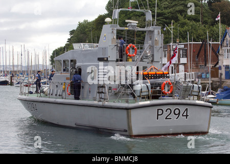 HMS Trompeter (P294) ist ein Bogenschütze Klassentyp P2000 Patrouille und Training Schiff in Weymouth harbour Dorset-england Stockfoto