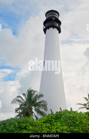 Cape Florida Lighthouse befindet sich in der Bill Baggs State Recreation Area. Key Biscayne, Florida Stockfoto