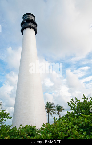 Cape Florida Lighthouse befindet sich in der Bill Baggs State Recreation Area. Key Biscayne, Florida Stockfoto