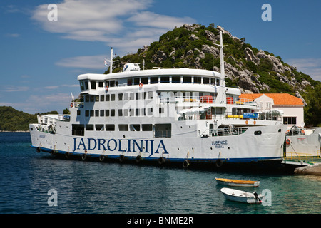 Fähre um Sobra Port Mljet Insel Dalmatien Kroatien Stockfoto