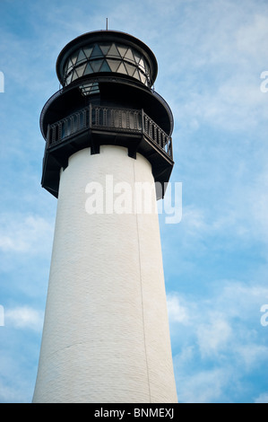 Cape Florida Lighthouse befindet sich in der Bill Baggs State Recreation Area. Key Biscayne, Florida Stockfoto