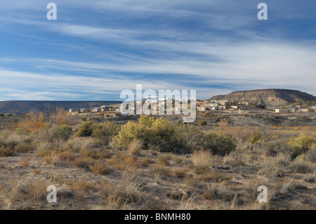 Gemeinde Dorf Mission San Jose De La Laguna Indian Pueblo New Mexico USA Nordamerika Himmel Landschaft Stockfoto