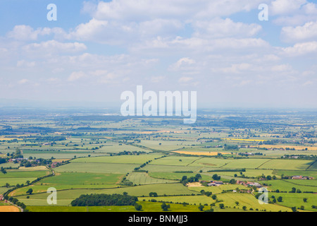 Blick vom The Wrekin Hügel, Telford, Shropshire, England Stockfoto