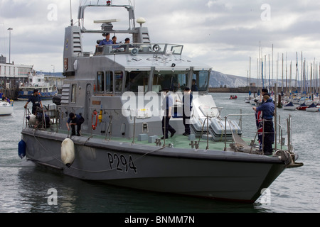 HMS Trompeter (P294) ist ein Bogenschütze Klassentyp P2000 Patrouille und Training Schiff in Weymouth harbour Dorset-england Stockfoto