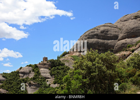 Kapelle Sant Joan in Montserrat (Wellenschliff Berg) südwestlich von Barcelona in Katalonien, Spanien. Stockfoto