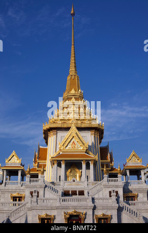 Asien Thailand Bangkok Wat Trimitra Tempel Tempel Thai Tempel Architektur Religion Buddhismus buddhistische Kultururlaub Stockfoto