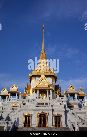 Asien Thailand Bangkok Wat Trimitra Tempel Tempel Thai Tempel Architektur Religion Buddhismus buddhistische Kultururlaub Stockfoto