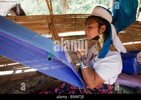 Asien Thailand Nordthailand Goldenes Dreieck Chiang Mai Langhals Karen Long Neck Hilltribe Padaung Langhals Padaung Stockfoto