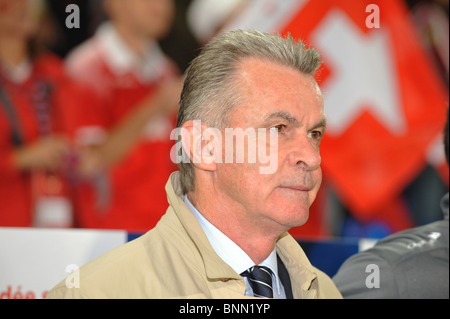 Ottmar Hitzfeld Trainer Trainer der Schweiz nationale Fußballmannschaft in 2009 Fußball, Stockfoto