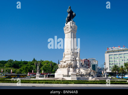 Die Praça Marquês de Pombal in Lissabon Stockfoto