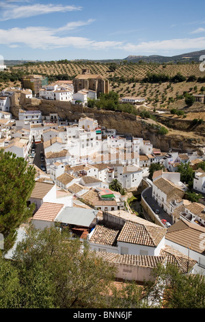 Setenil de Las Bodegas Höhle Bewohner Ronda Spanien Stockfoto