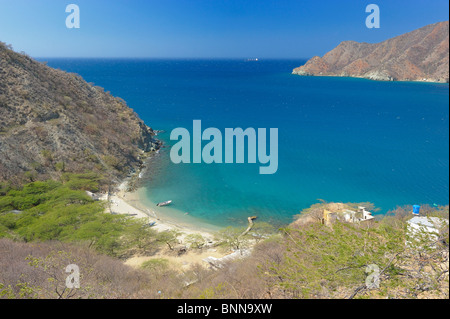 Bucht von Taganga Department Magdalena Kolumbien Südamerika anzeigen Stockfoto