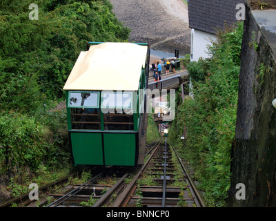 Lynton und Lynmouth Klippe Eisenbahn. Stockfoto