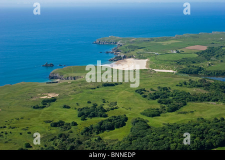 Luftaufnahme von Pembrokeshire Küste in der Nähe von breiten Haven Süd Seelandschaft National Küste Wales UK aus der Luft. 053786 Aerial Stockfoto