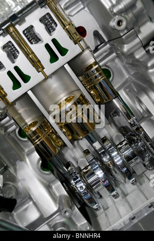 Kfz Zylinder Block und Auto-Kolben-Ansicht Stockfoto