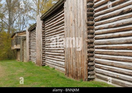 Fort Boonesboroughugh State Park Boonesborough Kentucky USA Vereinigte Staaten von Amerika Log Haus Zaun Stockfoto