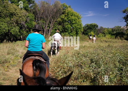 Pine Ridge Pine Ridge Indian Reservation South Dakota USA Amerika Vereinigte Staaten von Amerika Reiten Reiten-Gruppe Stockfoto