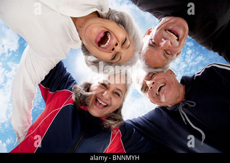 Porträt von alten Menschen genießen Stockfoto