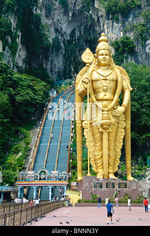 Asien Ziel Skulptur im freien Batu Höhlen Eingang Eingabebereich Abbildung Tourismus glauben Gott Gottheit Gottheit, die Höhlen von Hinduismus Stockfoto