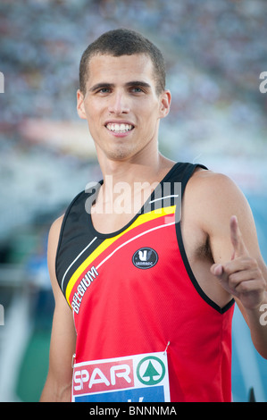 28. Juli 2010 Barcelona European Athletics Championships (Jonathan Borlee) Stockfoto