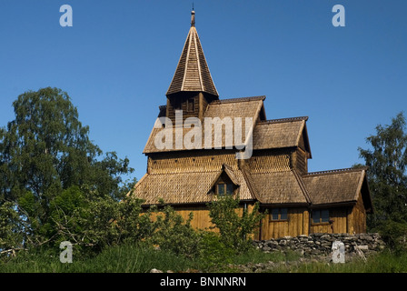 Urnes Stabkirche, Ornes, Norwegen. Stockfoto