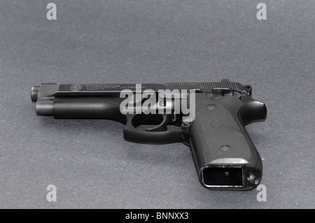 Taurus PT-92 9mm Pistole Detail. Stockfoto