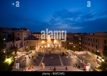 Anzeigen von der spanischen Treppe hinunter zur Piazza di Spagna, Rom, Italien Stockfoto