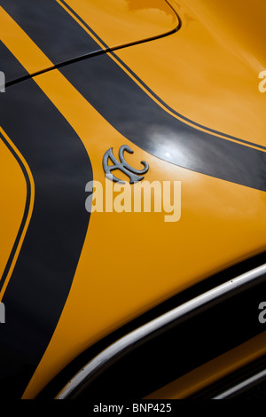 Eine Nahaufnahme von der Windschutzscheibe eine AC Cobra. Stockfoto