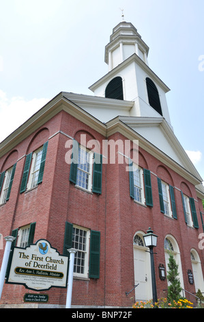 Erste Kirche von Deerfield, Massachusetts, Neuengland, USA Stockfoto